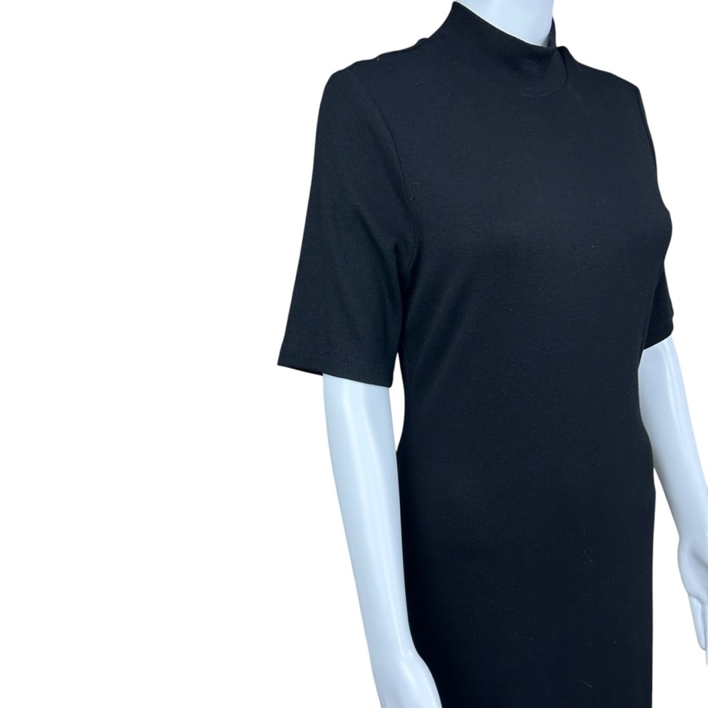 Marine Layer Lexi Rib Mock Neck Midi Dress Size LARGE Preppy QuietLuxury - Picture 5 of 16